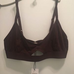 Large cutout knit bralette in Java